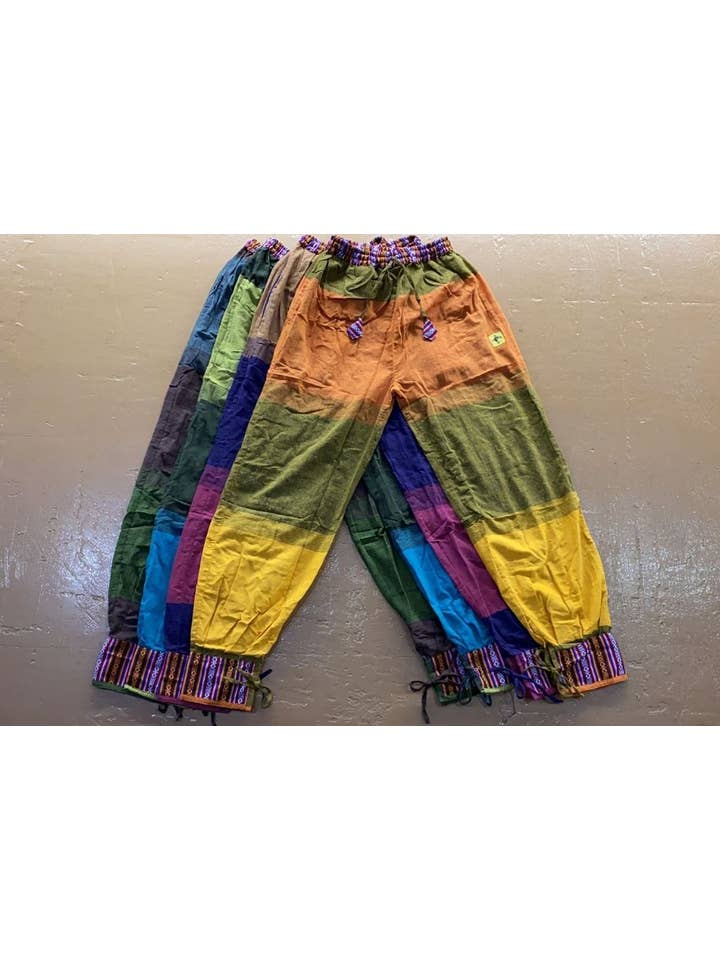 Katmandu Trading Co. - Wholesale Pants - Unisex - Bhutani Trim & Cuff Pants – Prepack of 4 Colors – Tri-Color