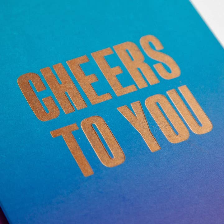 Cheers, Greeting Card, Gradient, Cheers to You for wholesale by Nice & Graphic