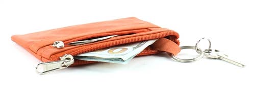 Leather Impressions Inc - Wholesale Coin Purse - Women's - I.d. Window Coin Purse Style : 720 Orange1