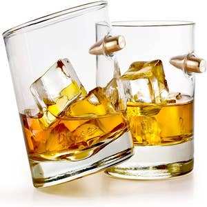 JoyJolt Revere 11 Oz Scotch Glass Old Fashioned Whiskey Drinking Glass Set  of 2