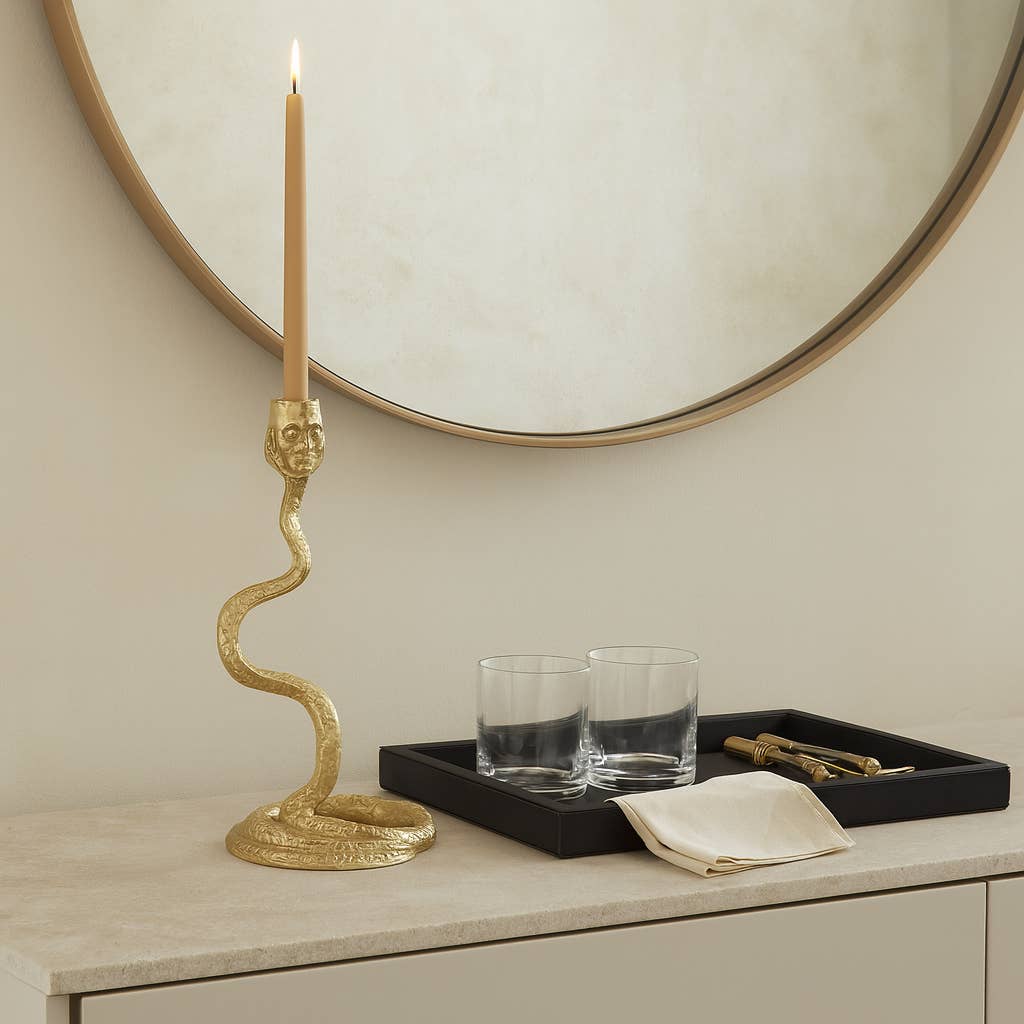 Sagebrook Home - Wholesale Candle Holder - Candle Holder - Gold Metal Snake Tealights Taper, 13 in.1