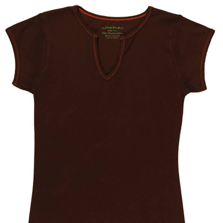 Brown/Orange Womens Short Sleeve Tee for wholesale by Two Owls