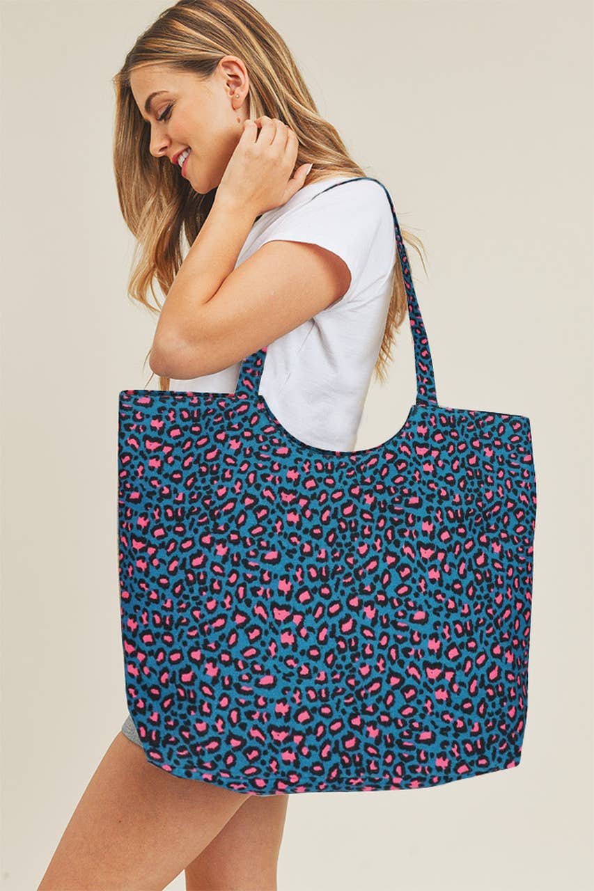 Hana - Vente Tote bag – femme - Sac cabas motif léopard8