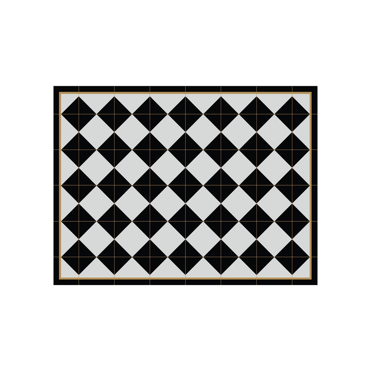 DAVANTI - Wholesale Floor Mat - Golden Line Checkers Vinyl Mat