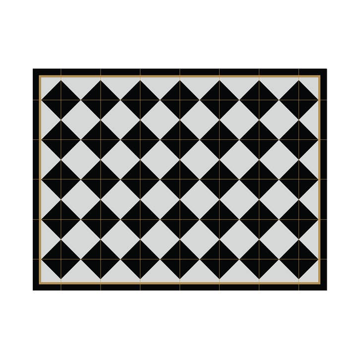 DAVANTI - Wholesale Floor Mat - Golden Line Checkers Vinyl Mat0
