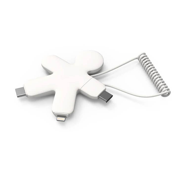 Buddy USB Cable Multi-Connectors in Recycled Plastic for wholesale by Xoopar Europe