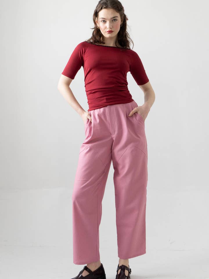 The Linen Trouser in PInk for wholesale by Rightful Owner