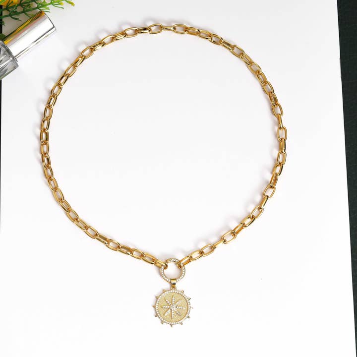 BestBeads&Beyond - Wholesale Pendant/Charm Necklace - Paperclip Chain Necklace with many charm choice, sku#CL212