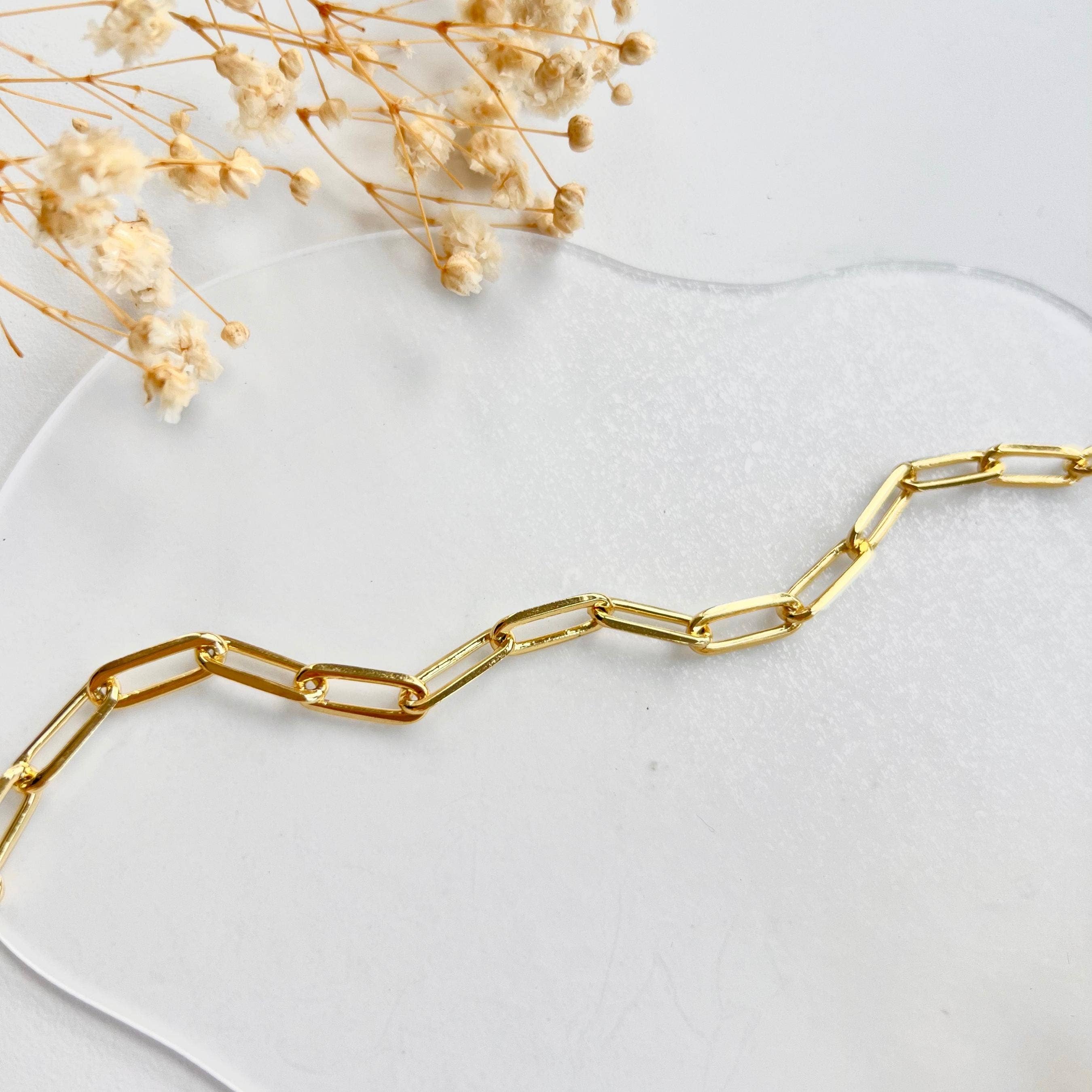 Rossie Jewellery – wholesale Länkar och kedjearmband – 14k förgyllt tjockt armband med gemkedja för kvinnor3