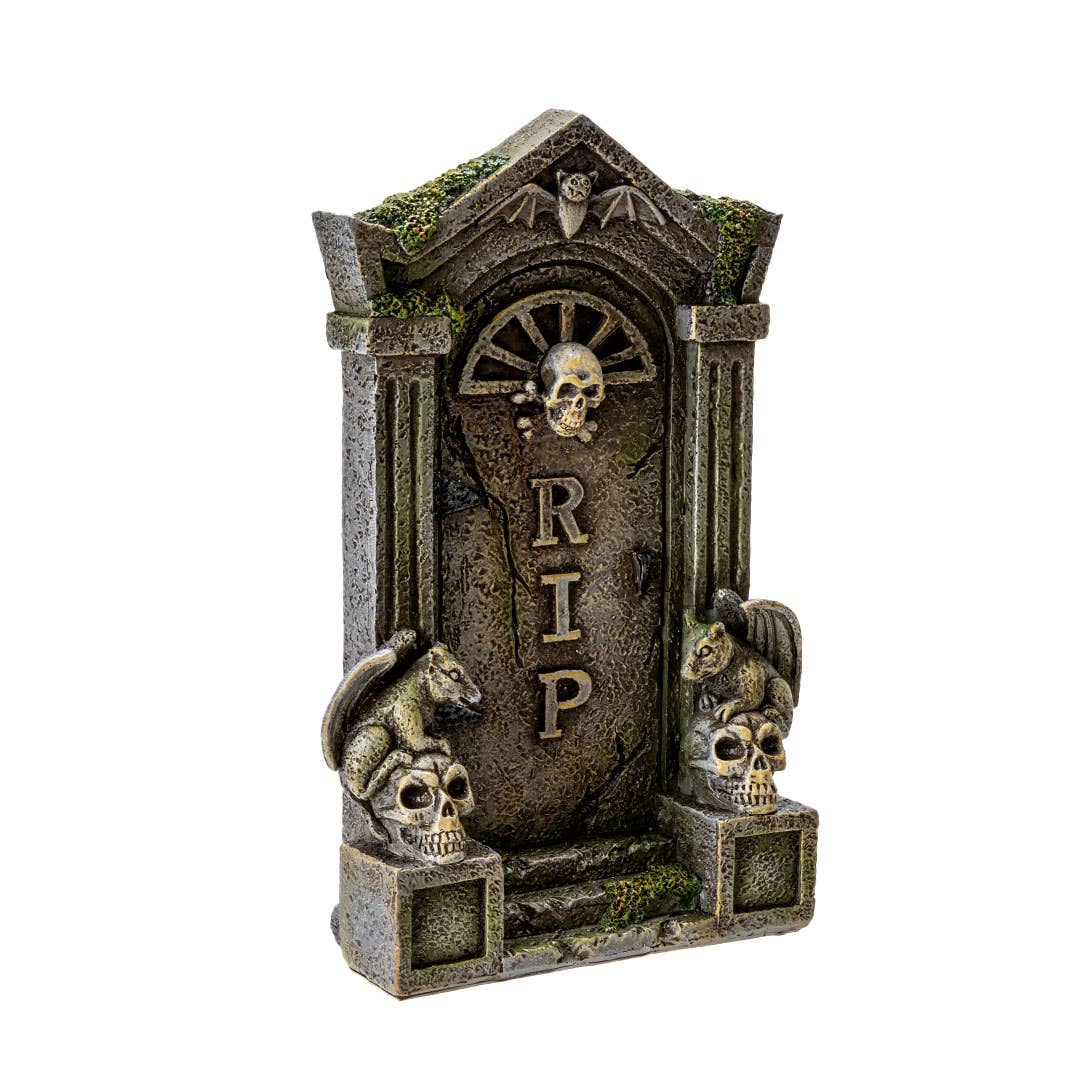 Pacific Trading - Wholesale Decorative Figurine - RIP Skull Tombstone Halloween1