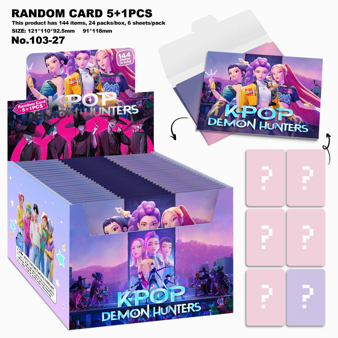 KPop Demon Hunters Lomo Card blind box-24packs for wholesale on Faire0