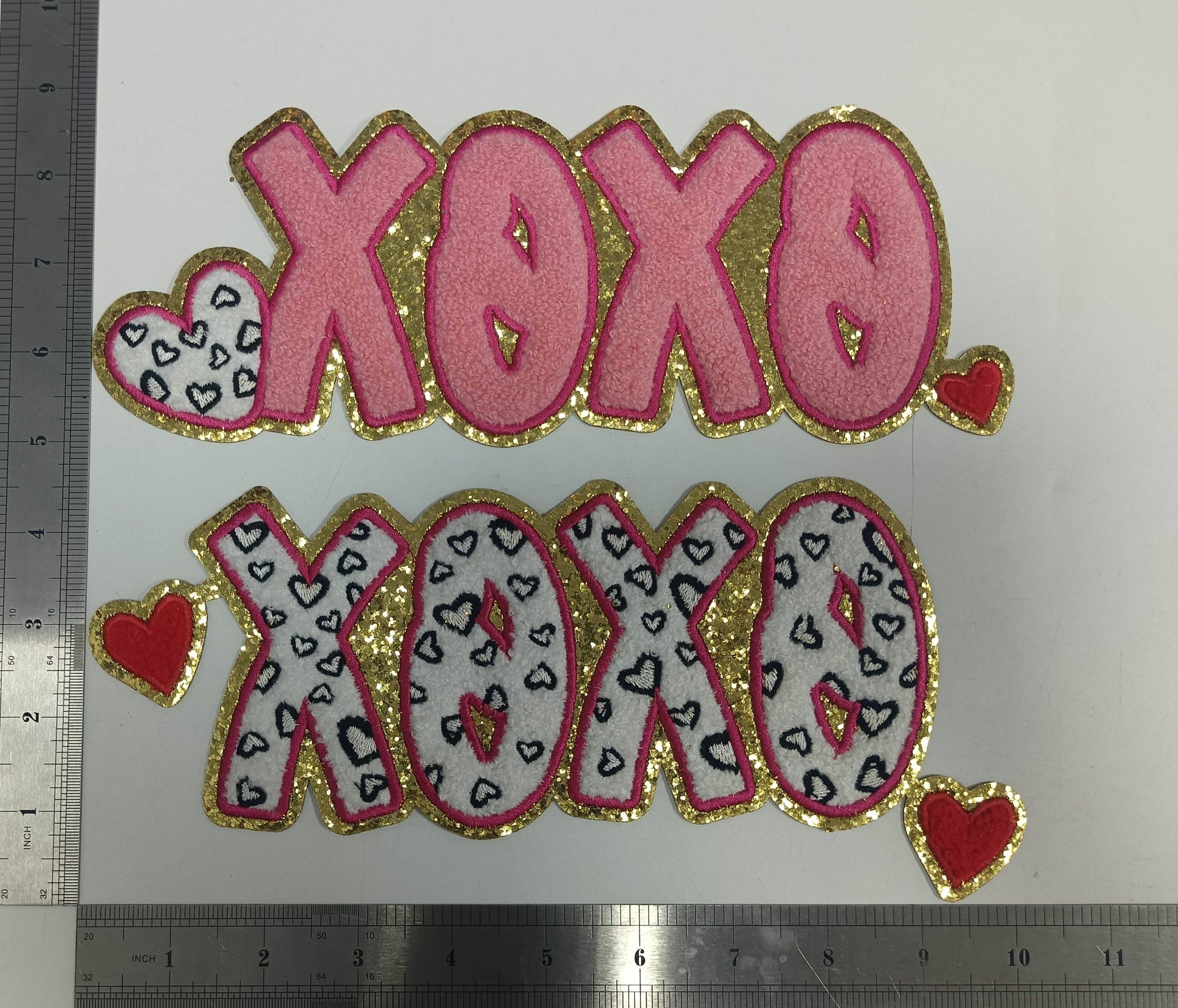 Large XOXO Chenille Iron-on Patches