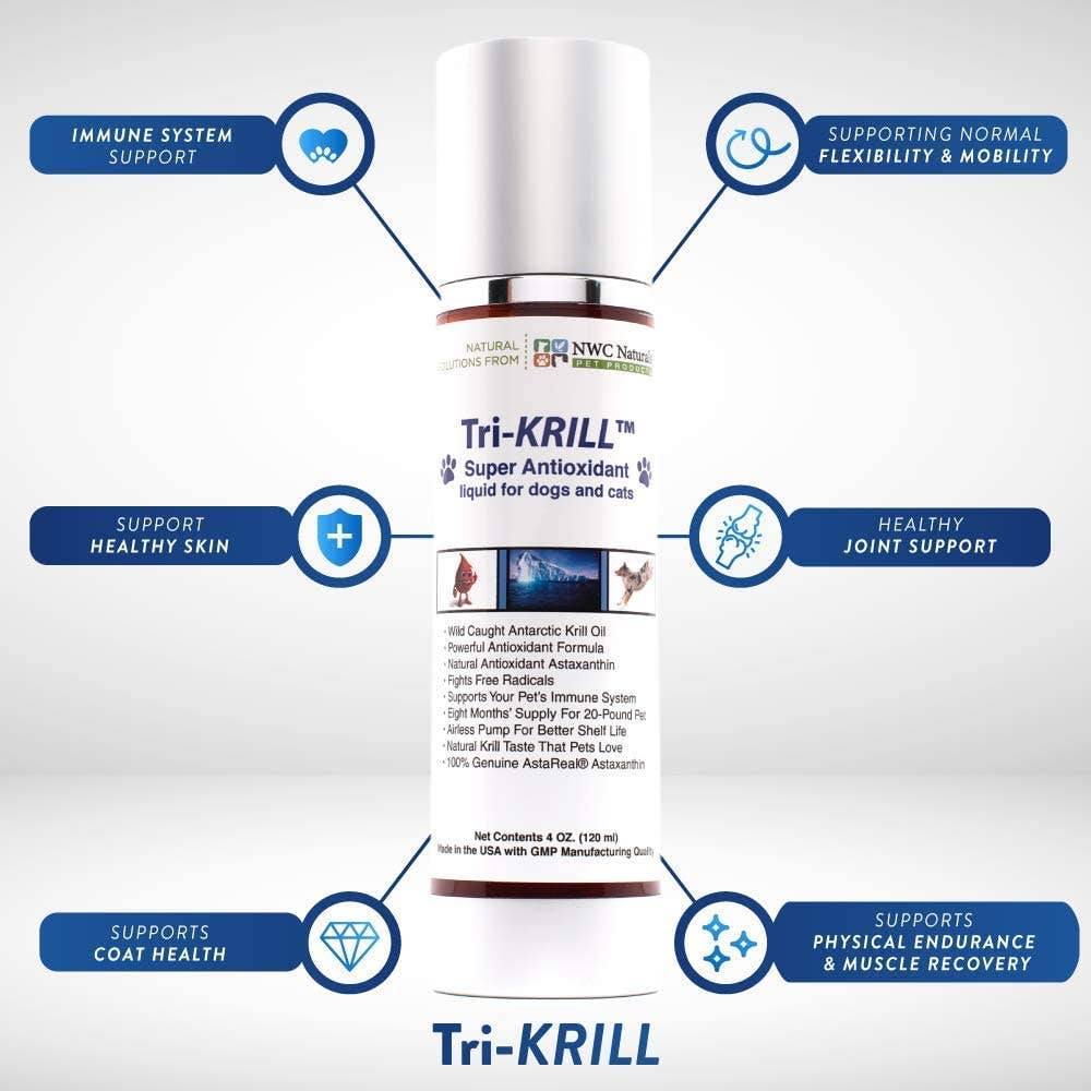NWC Naturals® - Wholesale Pet Supplement - Cat/Dog - Tri-KRILL for Pets Pump 120 ml3