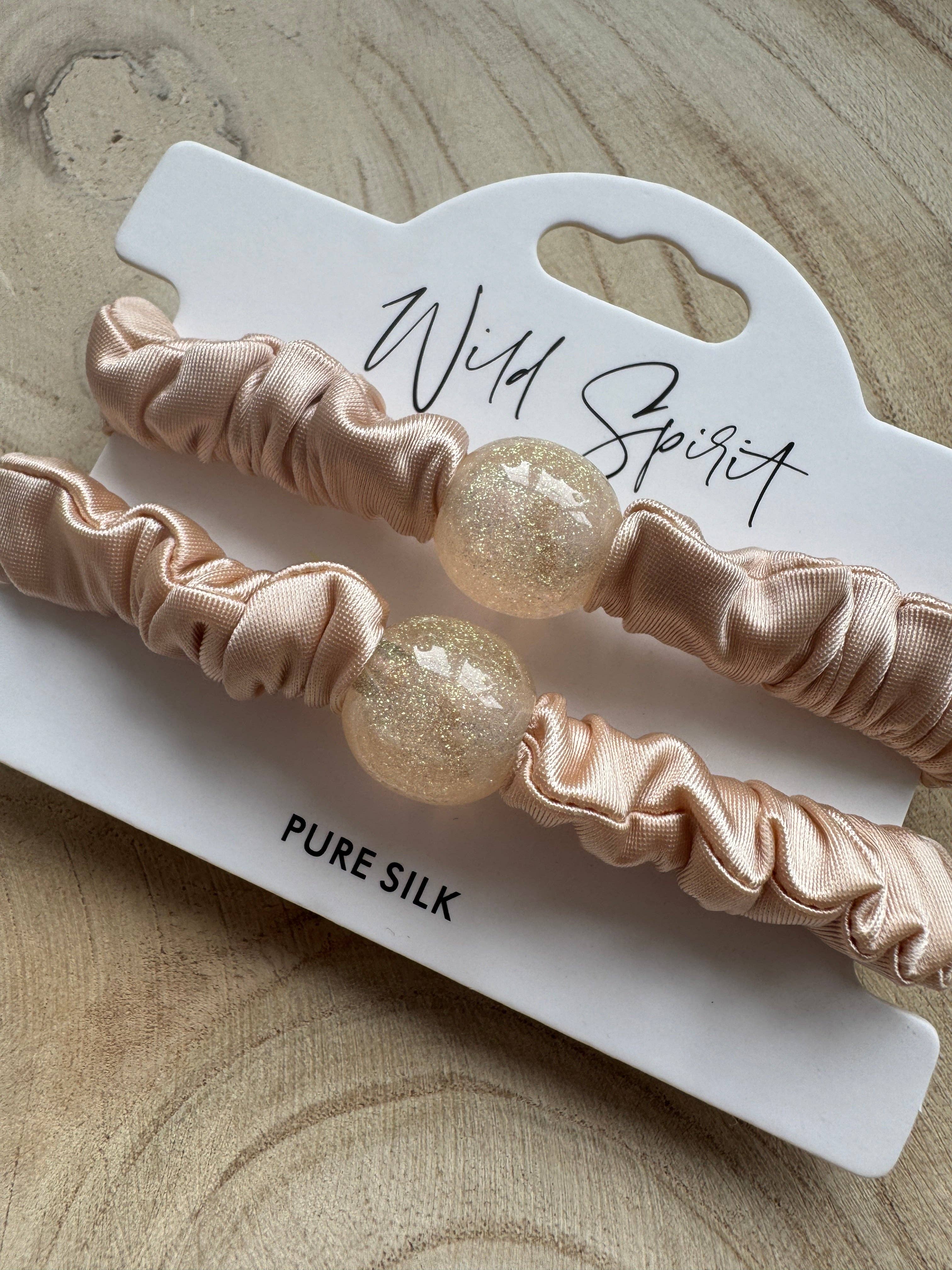 Wild Spirit London – wholesale Hair tie – Pure Silk Hair Bobble Duo9