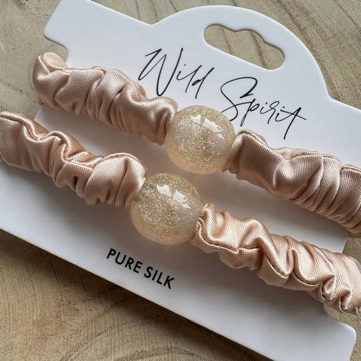 Wild Spirit London – wholesale Hair tie – Pure Silk Hair Bobble Duo9