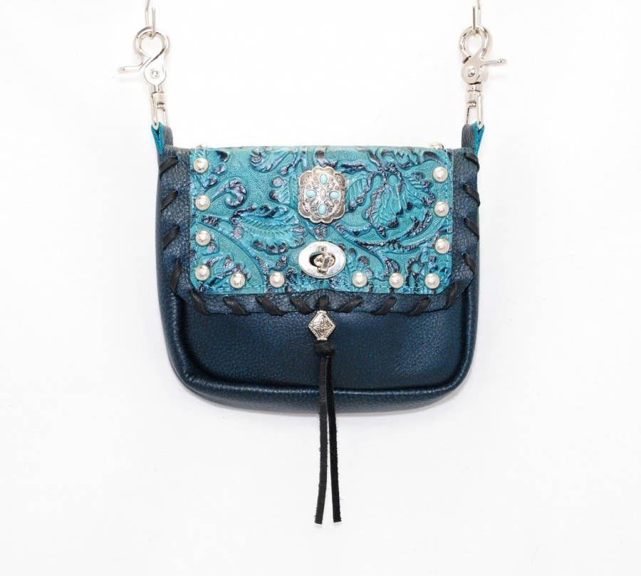 Hip Bag Company - Wholesale Belt Bag - Women's - Double Pocket Hip Bag with Whip Stitching 3.3-090