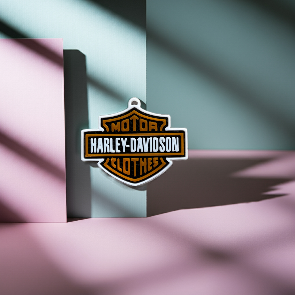 ABG 3D Prints – Engroshandel Nøglering - Unisex – Harley-Davidson nøglering hvid, sort & orange2