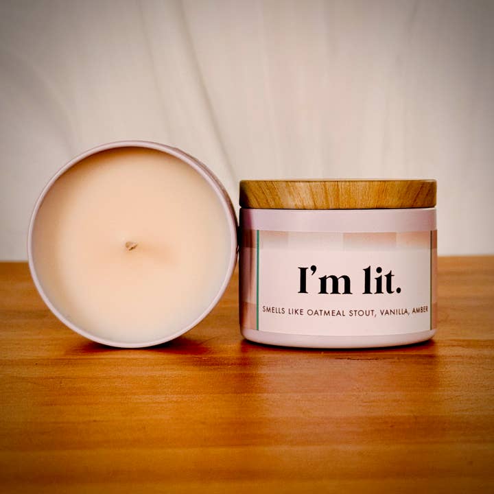 L I L L I E & P I N E - Wholesale Jar/Filled Candle - "I'm Lit" Fun Soy Candle4