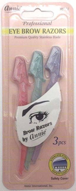 KT Supply – Großhandel Augenbrauenrasierer/-former – Annie Rasiererset für Augenbrauen, 3er-Pckg0