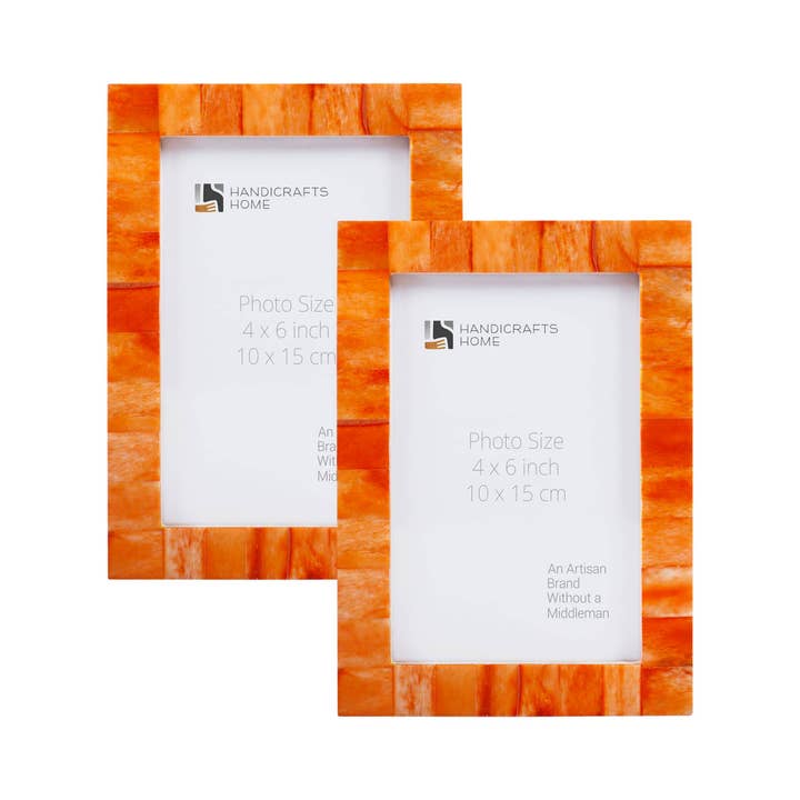 Photo Frame Classic Orange Pack of 2, 3 Sizes for wholesale by Muqeem & Brothers