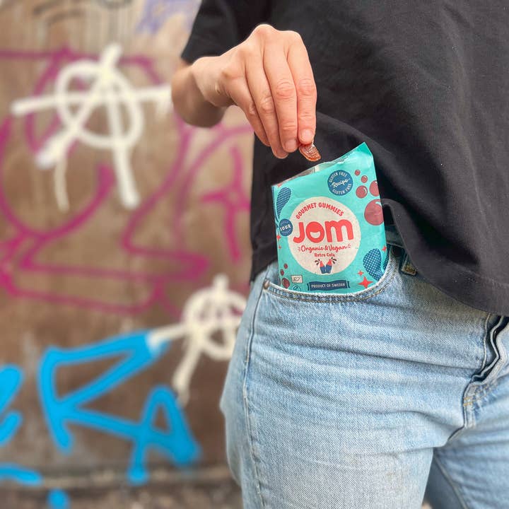 JOM - Wholesale Gummy - Swedish Organic and Vegan Sour Retro Cola Gummies1