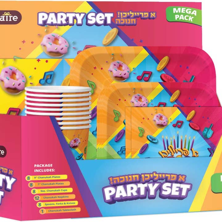 Conjunto de Festa Mega Chanucá - Iídiche por atacado de Ner Mitzvah