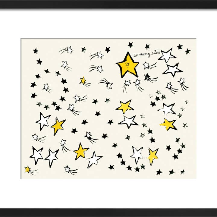 So Many Stars Framed Art Print by Andy Warhol for wholesale by The Art Guys