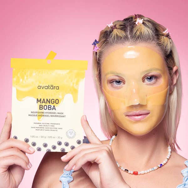 Avatara - Wholesale Skincare face mask - Mango Boba Nourishing Hydrogel Mask1