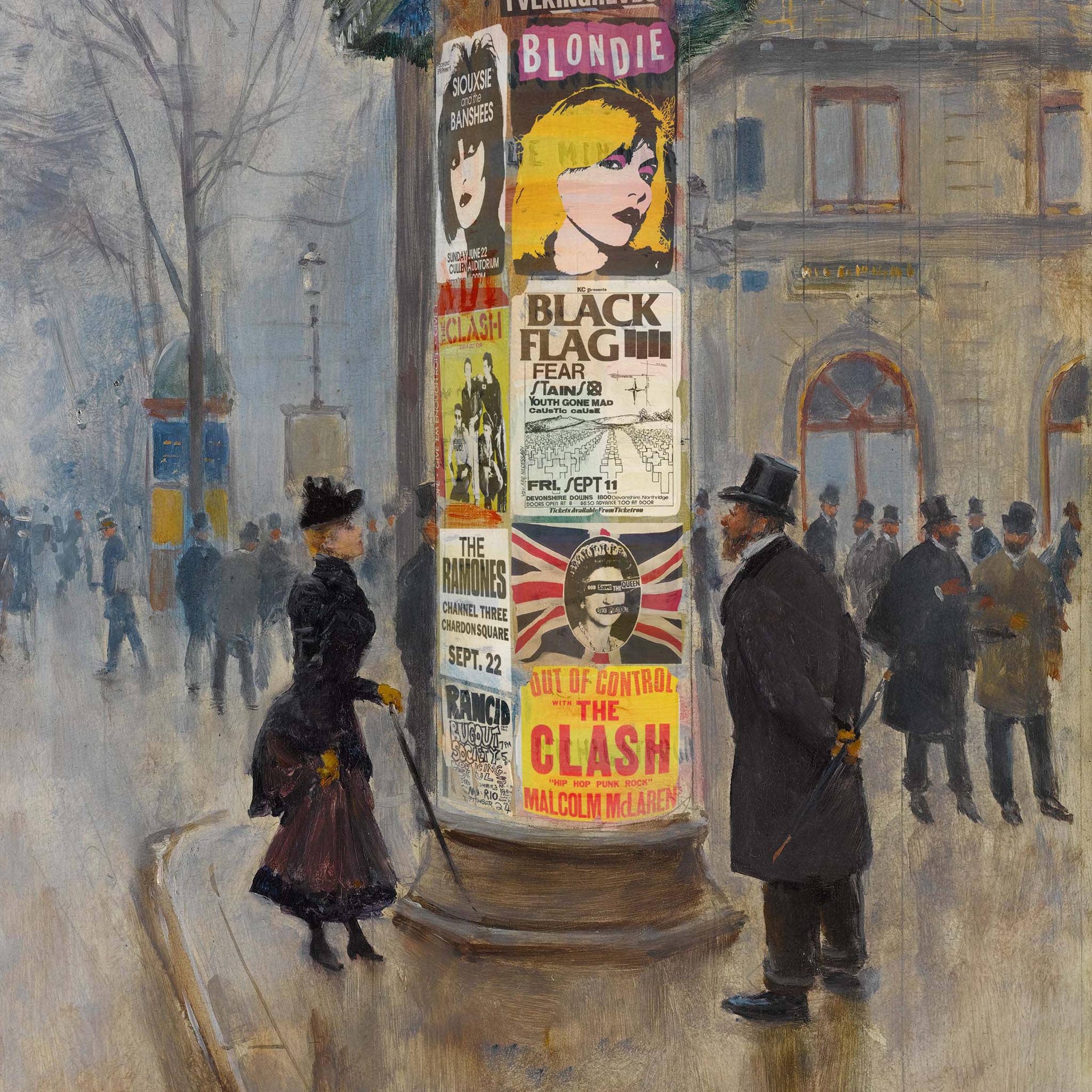 Dikhotomy – Großhandel Collagen – Leinwanddruck Punk-Konzerte3