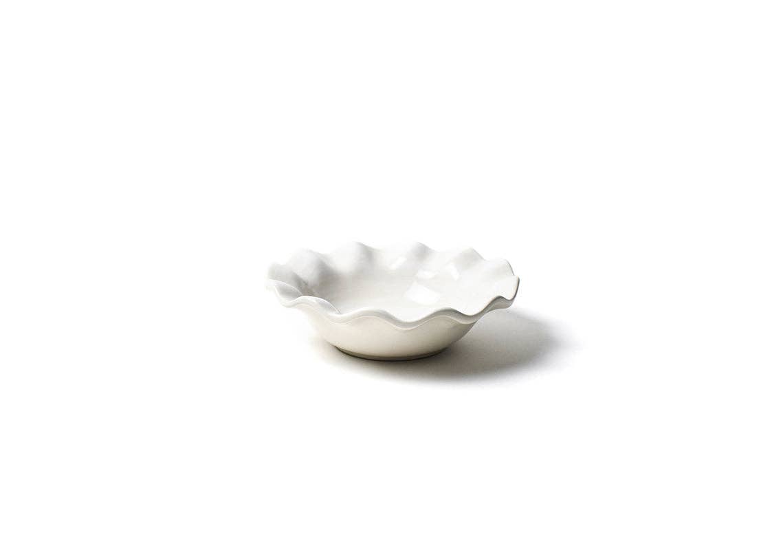 Coton Colors - Wholesale Bowl - Signature White Ruffle Flare Small Bowl