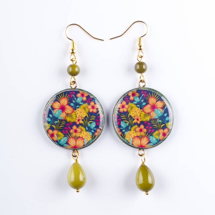 Earrings: various orange flowers for wholesale by 4everyday Handmade