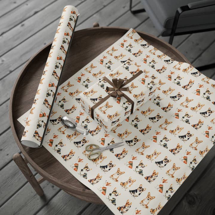 Lokipawz - Wholesale Wrapping Paper Roll - Corgi Wrapping Paper Rolls17
