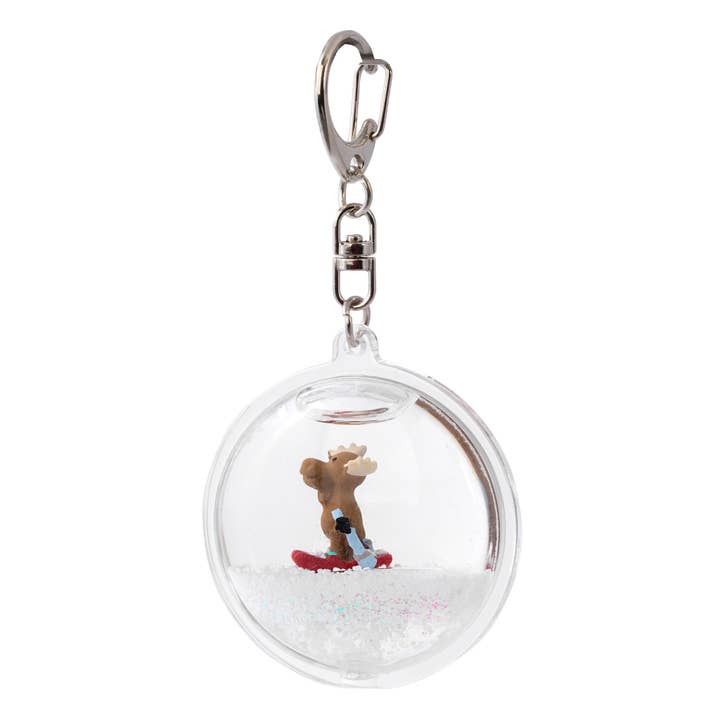 Porte-clés boule à neige Skimoose pour la vente par Mother Moose Gifts