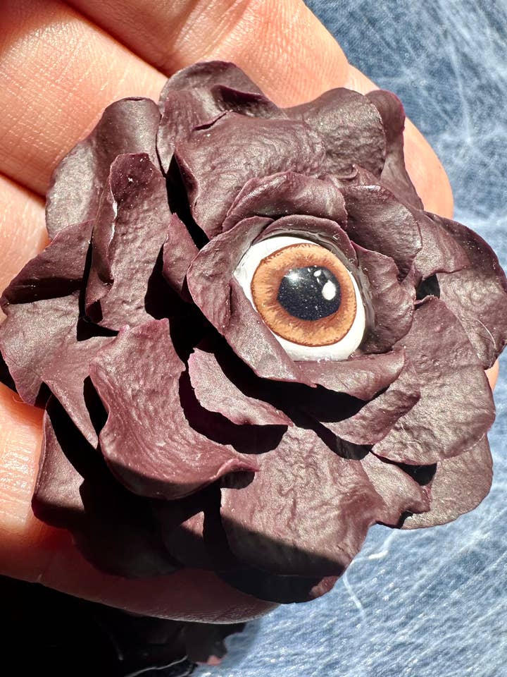 flower halloween witchy stud earring for wholesale by She makes clay