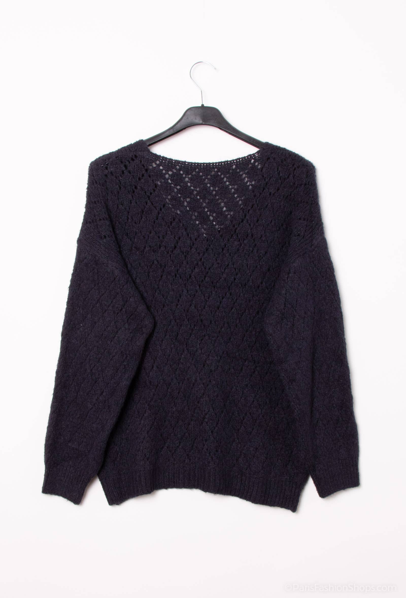 Pépouz' Paris - Vente Pull en maille – femme - Pull en mohair ajourée motif losange PP250523