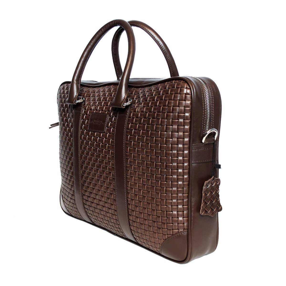 Arrigo - Wholesale Laptop Bag - Unisex - Leather Laptop Bag 15.6 Inches in 4 Colors Braided Leather7