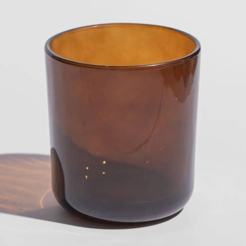 12oz Eden Translucent Amber Candle Jar for wholesale by Hive and Honey Candle Supply