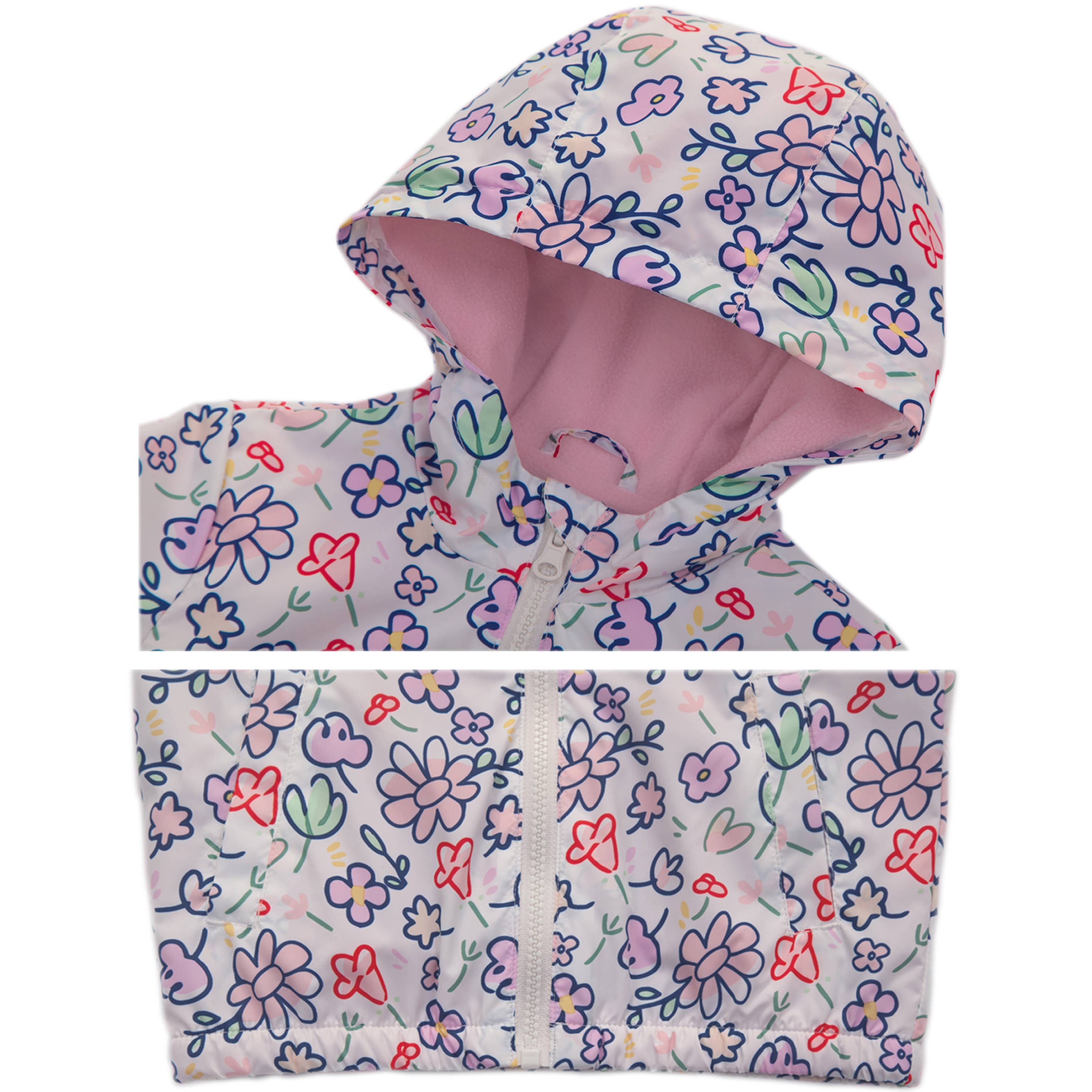 Rokka & Rolla - Wholesale Windbreaker - Kids - Toddler Girls' Fleece Lined Windbreaker Rain Jacket21