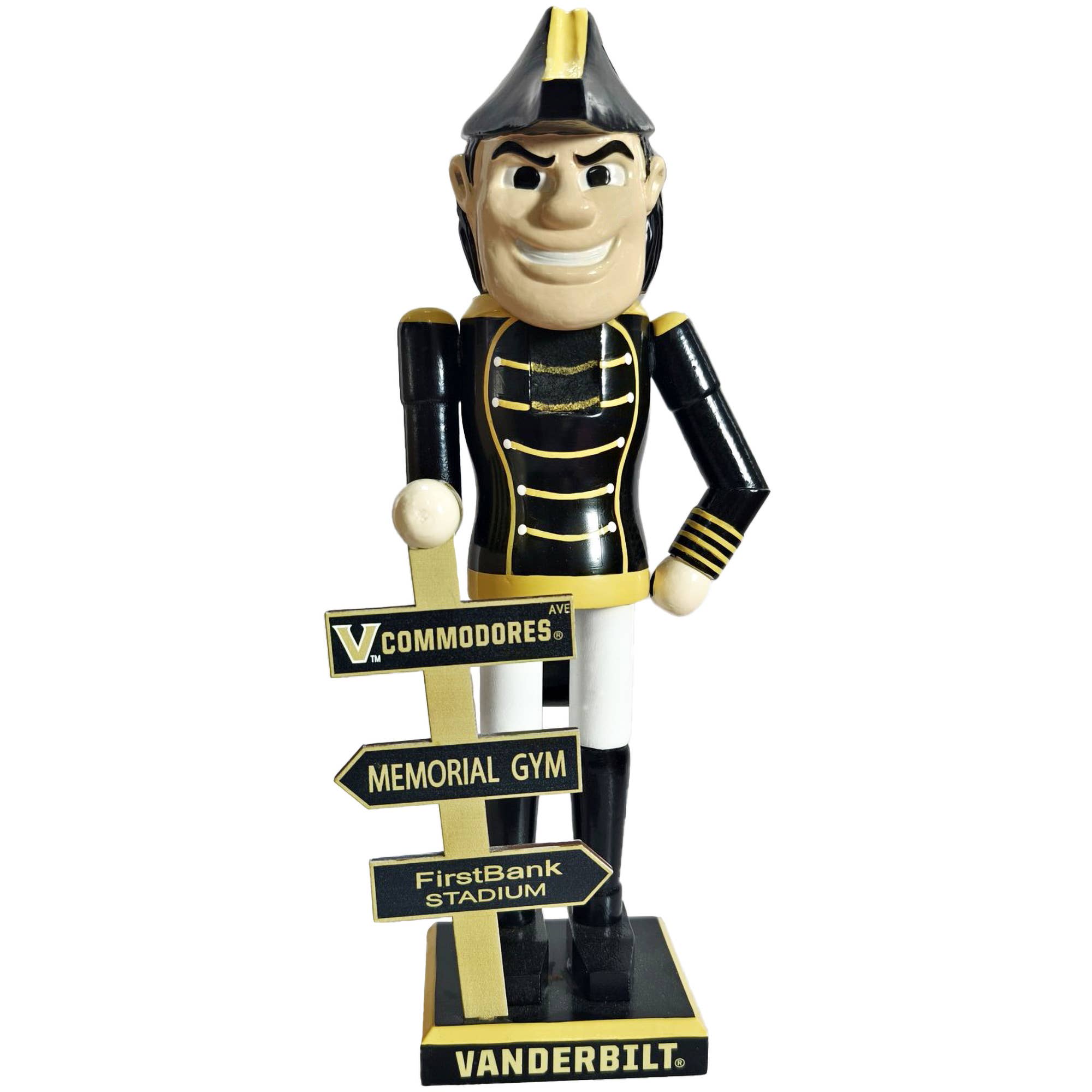 Santa’s Workshop Inc. - Wholesale Holiday Nutcracker - 12" Vanderbilt Commodores Mascot Nutcracker0