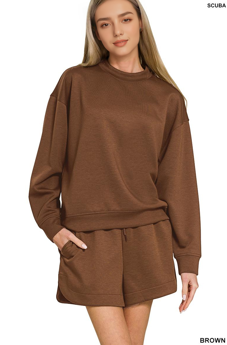 42POPS – wholesale Lounge set – Women's – `.Scuba Top & Dolphin Shorts 2PC Set2