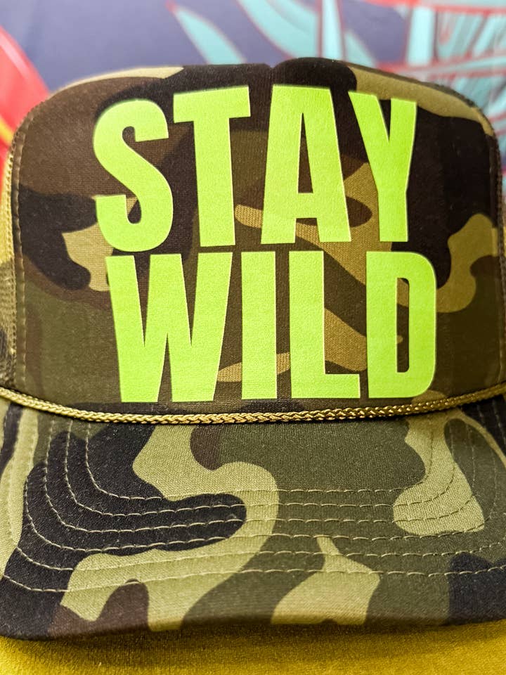 Stay Wild Trucker Hat for wholesale by My Muse