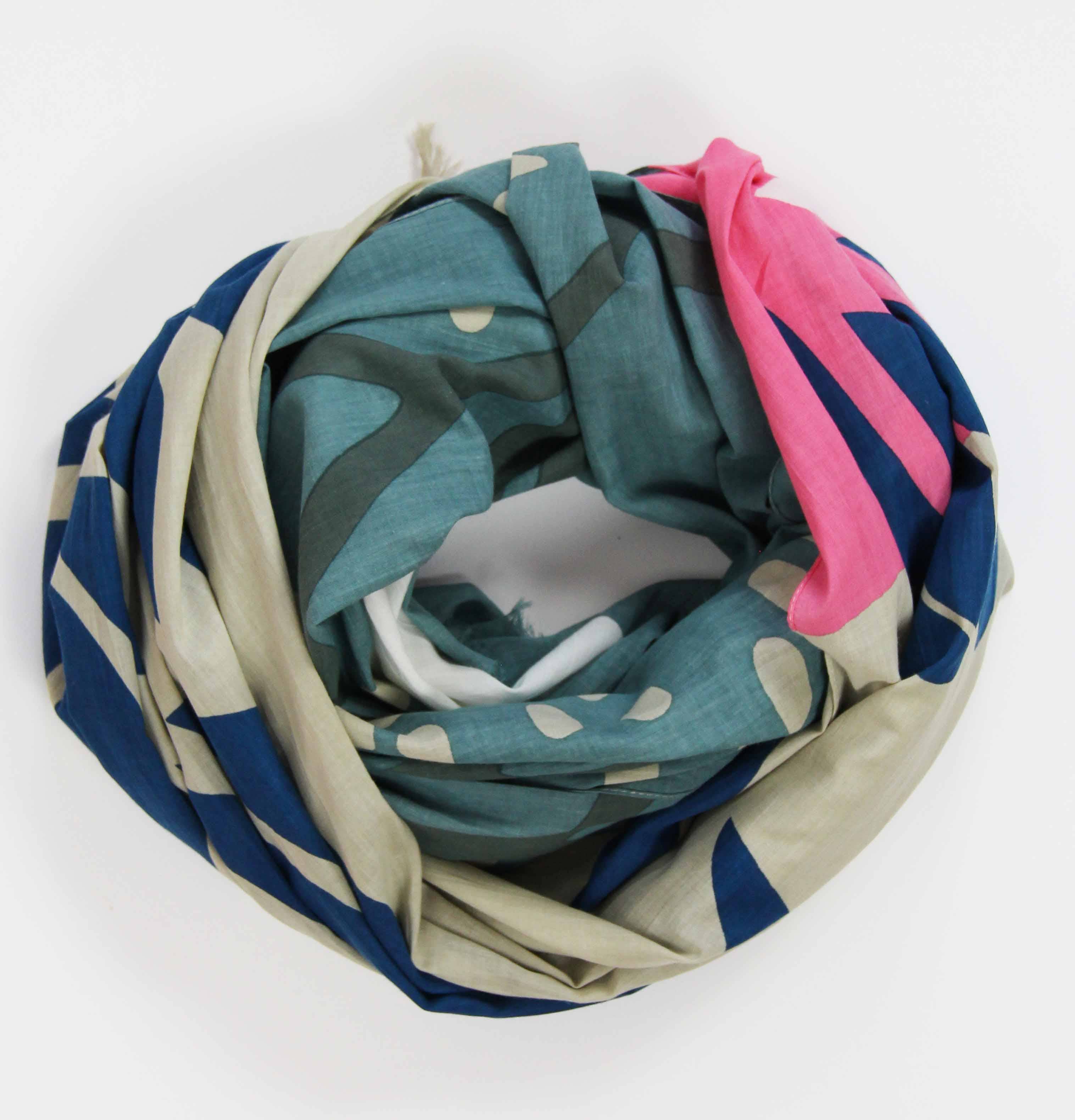 Les Belles Vagabondes - Wholesale Head Scarf - Women's - Organic Cotton Scarf Cap Breton Blue2
