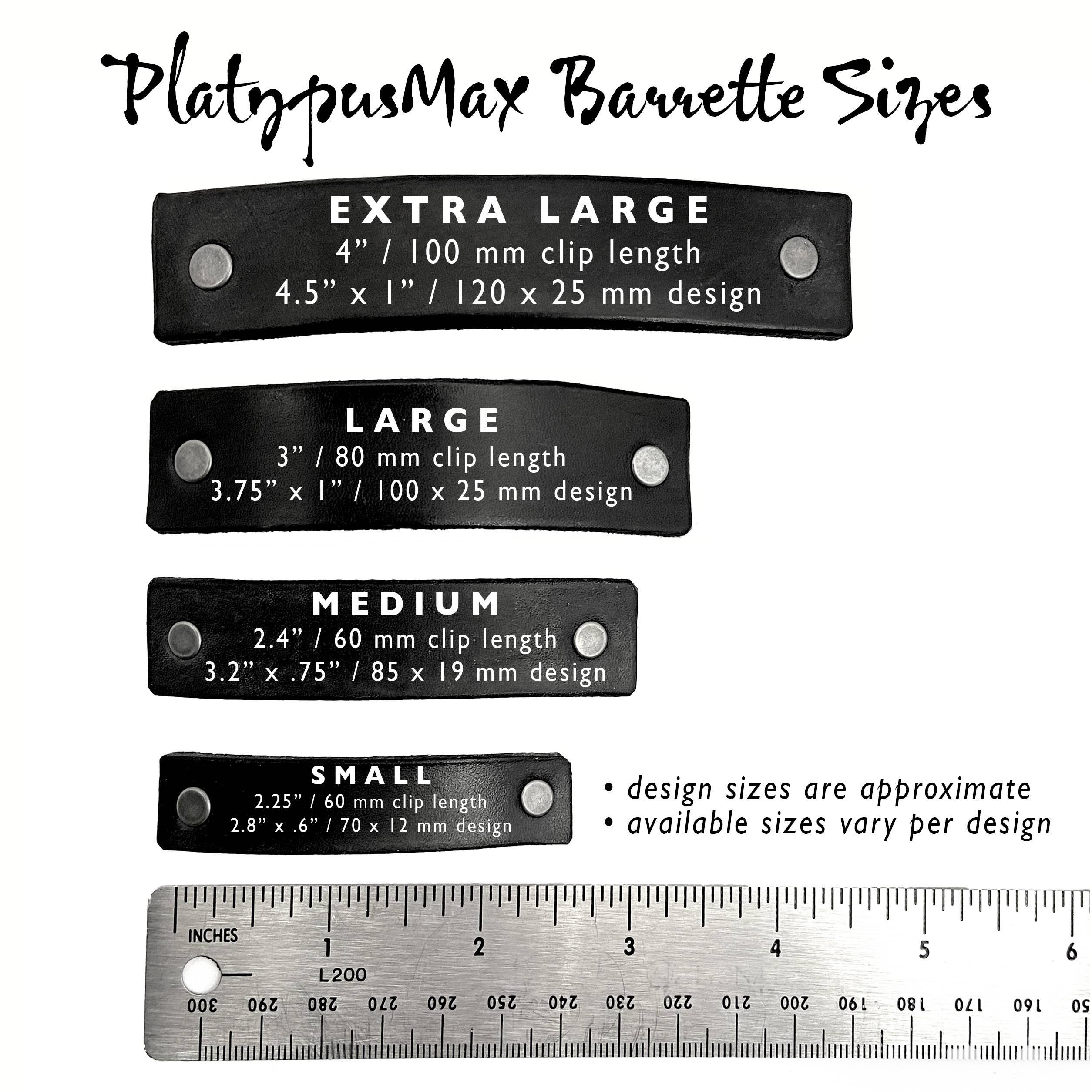 PlatypusMax - Wholesale Barrette - Women's - Rainbow Pride Textured Leather Hair Barrette8