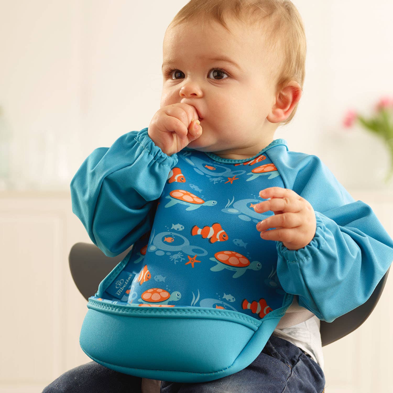 Bibetta - Wholesale Bib - Baby - UltraBib™ - Neoprene Waterproof Weaning Bib with Sleeves3