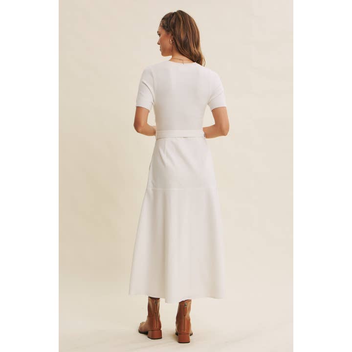 in february - Wholesale Dress - Women's - PHOTOGRAPHS LIKE A DREAM BELTED SWEATER TWOFER MIDI DRESS12