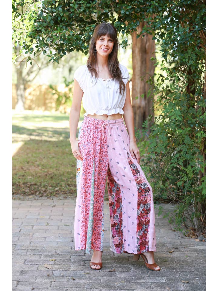 Sacred Threads - Wholesale Tunic - Women's - Petal Harmony Boho Palazzo