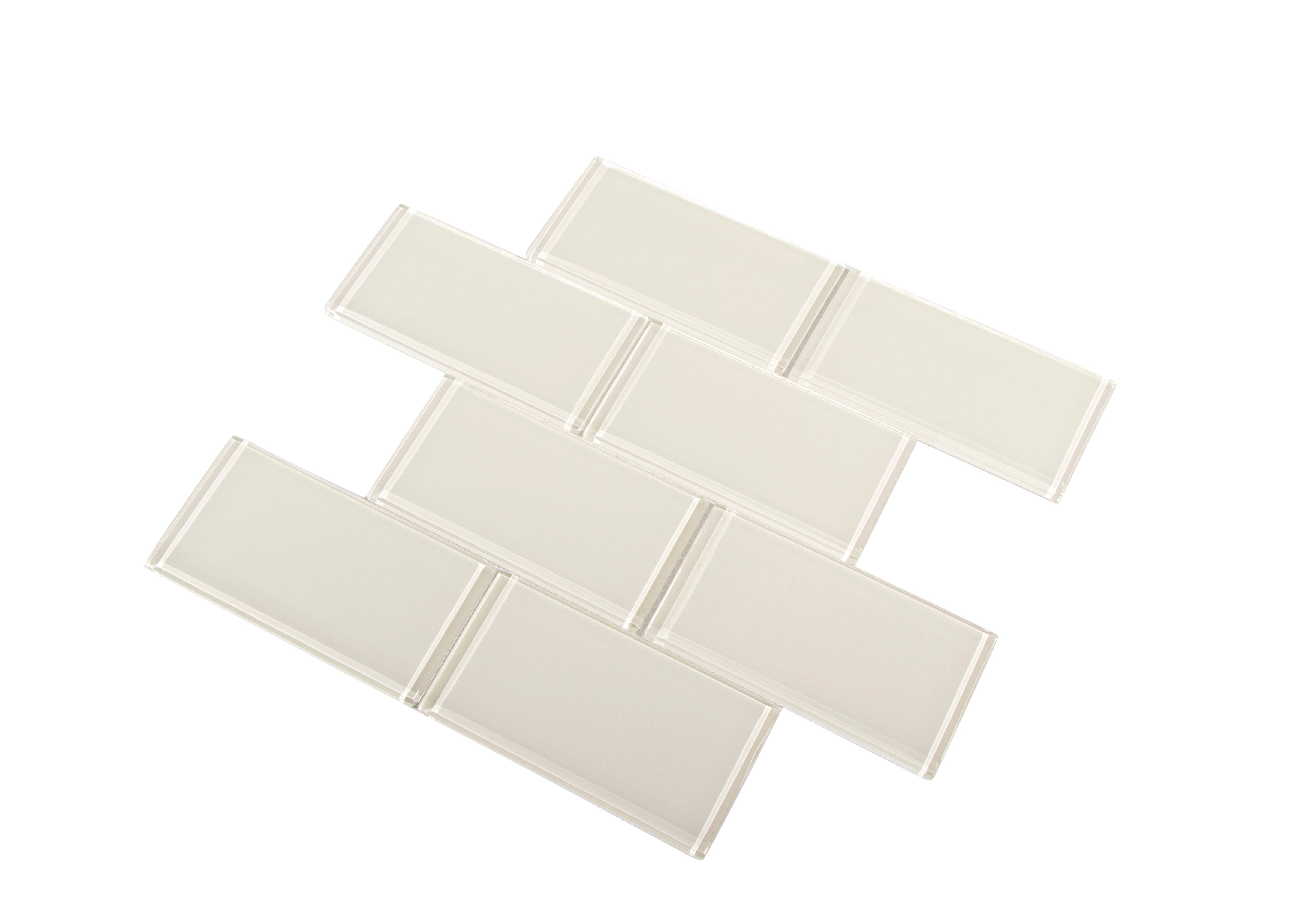 WS Tiles - Vente Carrelages muraux - Carreau de mosaïque en verre de 3" x 6", dosseret pour cuisine et salle de bain - 5 pieds carrés par carton98