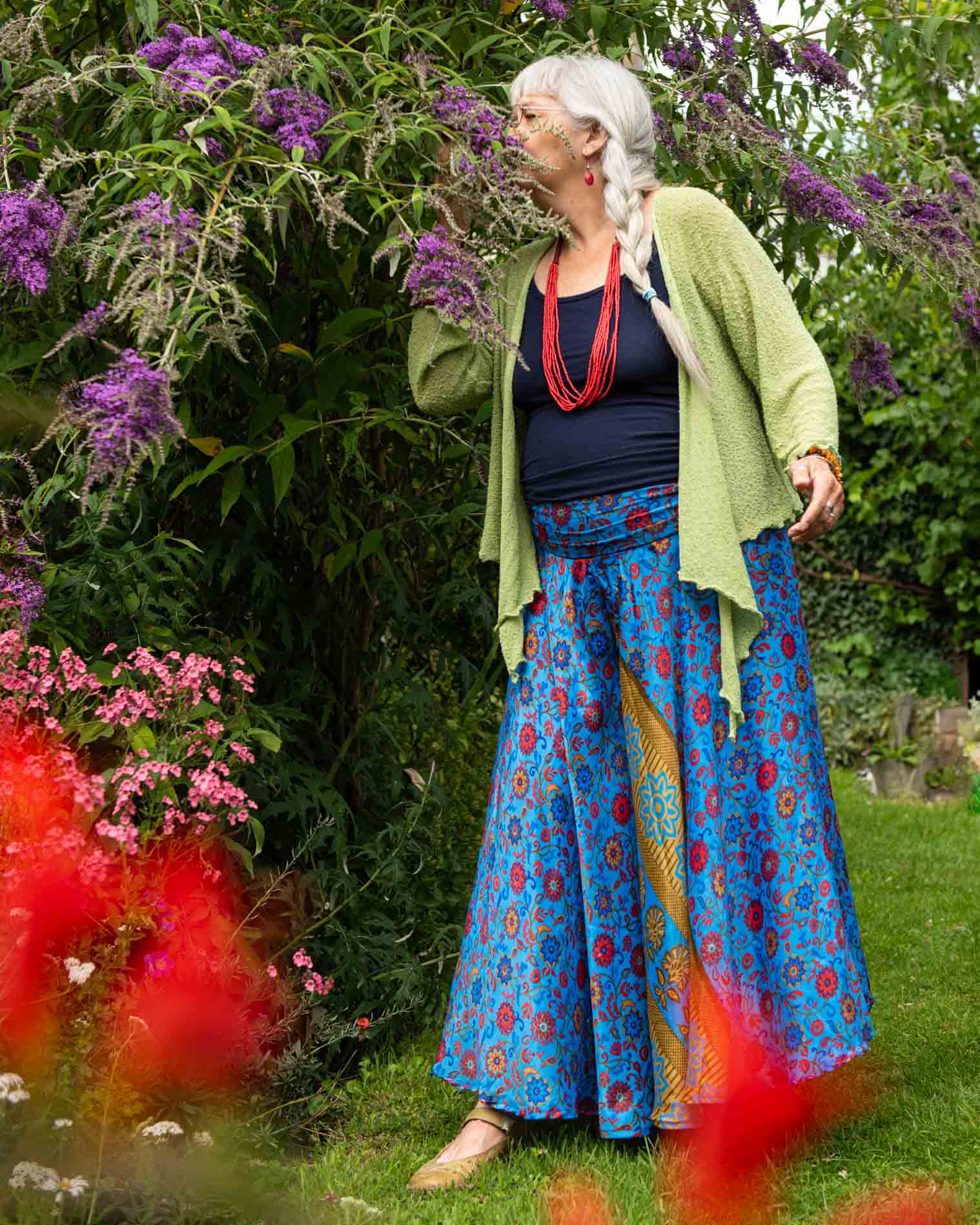 Siesta – Großhandel Hose – Unisex – Recycelte Sari-Palazzo-Hose4