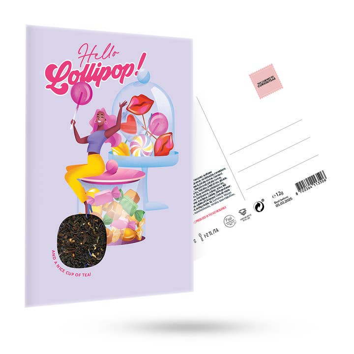 Tarjeta de té Hello Lollipop! (1 pieza) para venta al por mayor de The Cabinet of Curiositeas