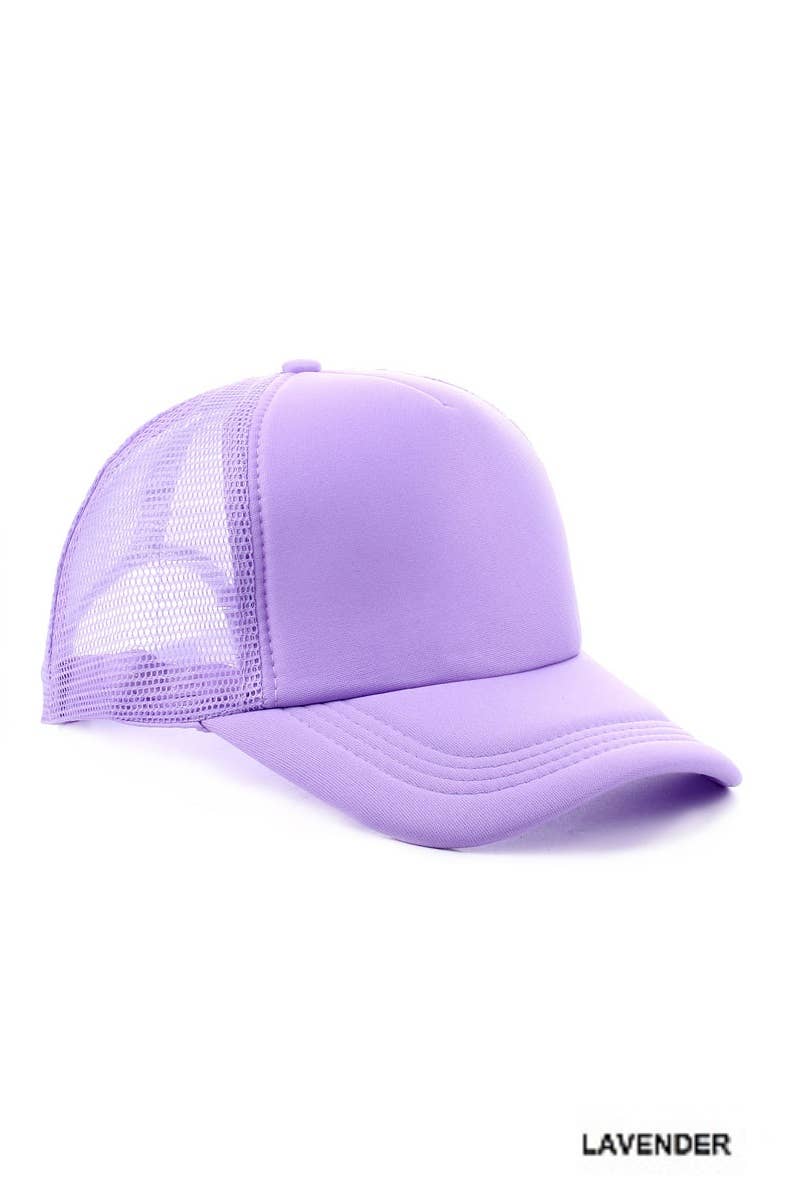 42POPS - Vente Casquette de camionneur – femme - Casquette trucker classique à filet arrière uni SI-268270